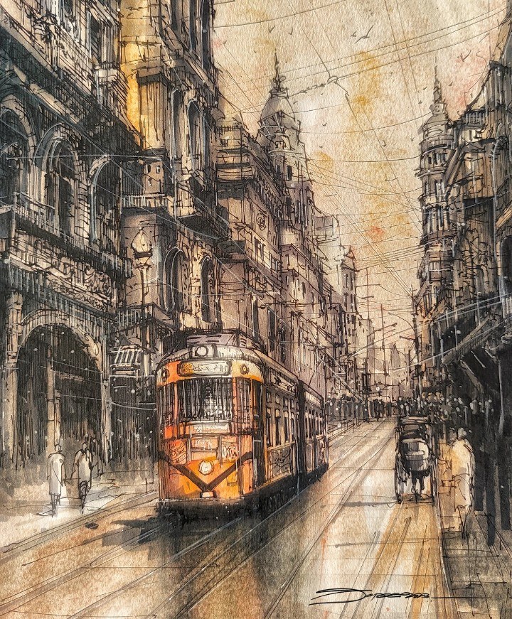 Ink, wash and a tangle of wires